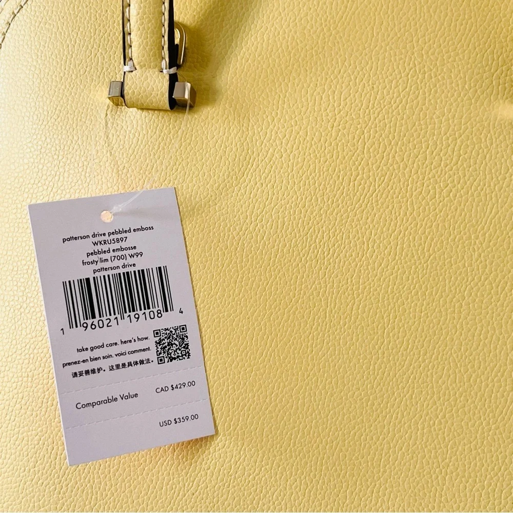 Kate Spade New York Patterson Drive Pebbled Embosse Purse /Shoulder Butter NWT